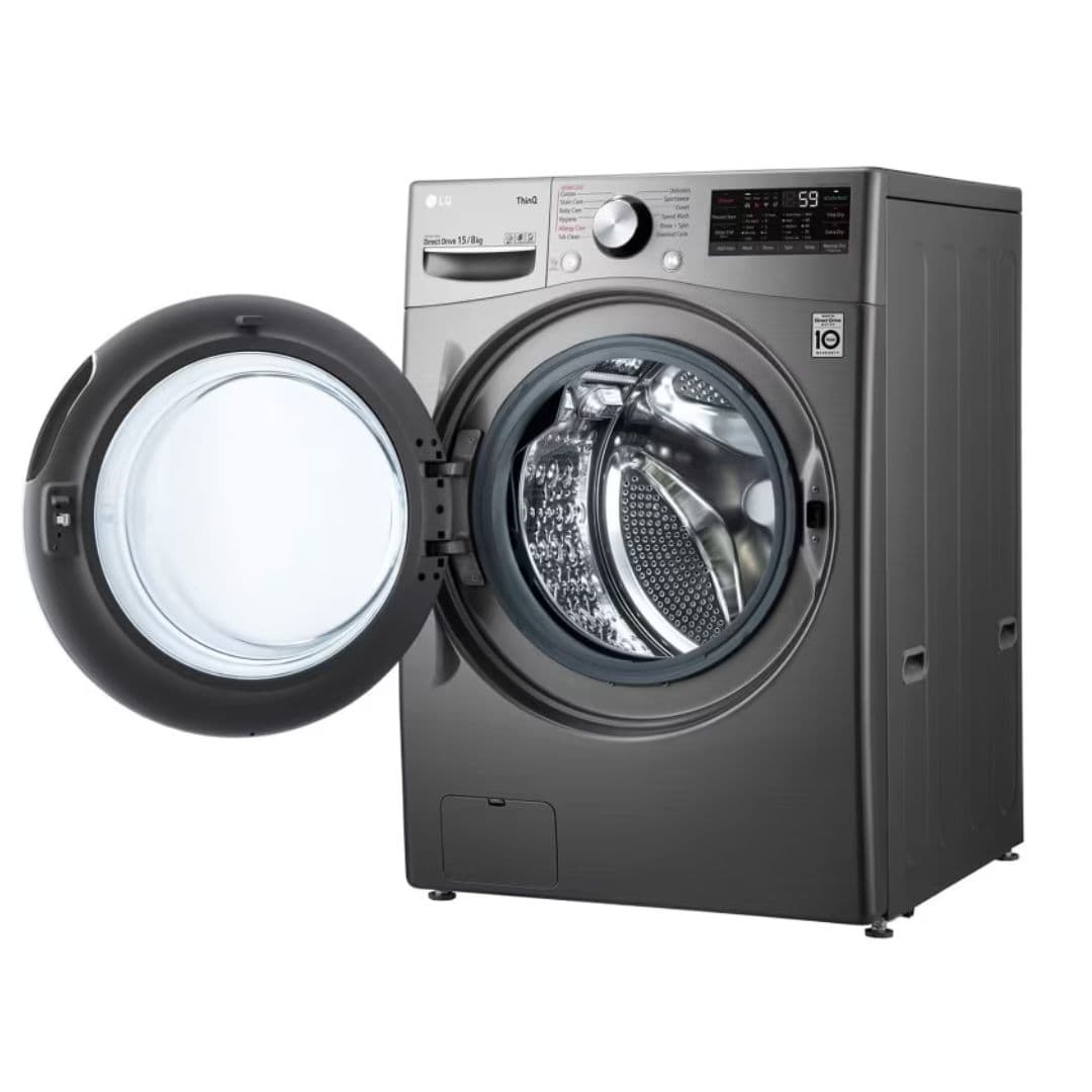 LG F2515RTGV MESIN CUCI FRONT LOADING 15 KG DRYER 8KG AIDD TURBOWASH F2515